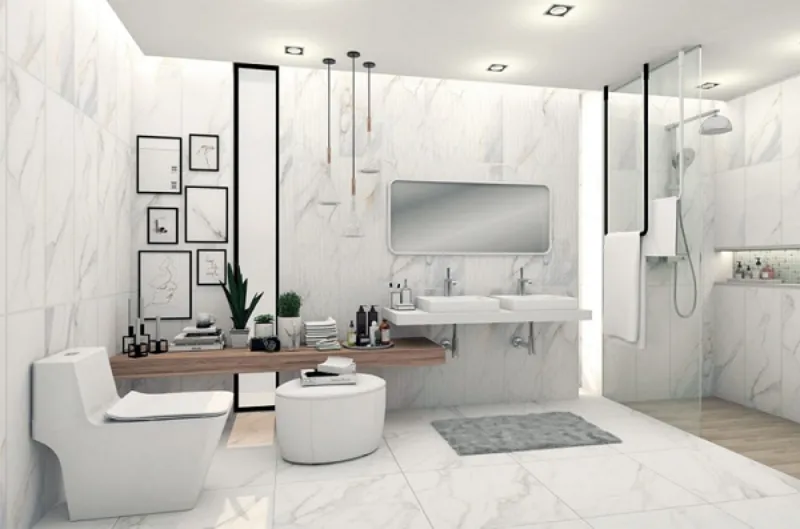 Tấm PVC vân đá nhà vệ sinh